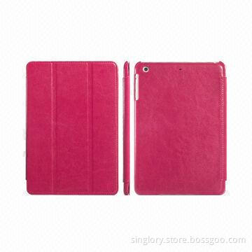 Leather Case for New iPad Mini Retina with Button Wallet Design